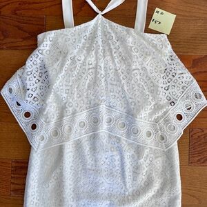 Lilly Pulitzer White Crochet Lace Halter Camisole